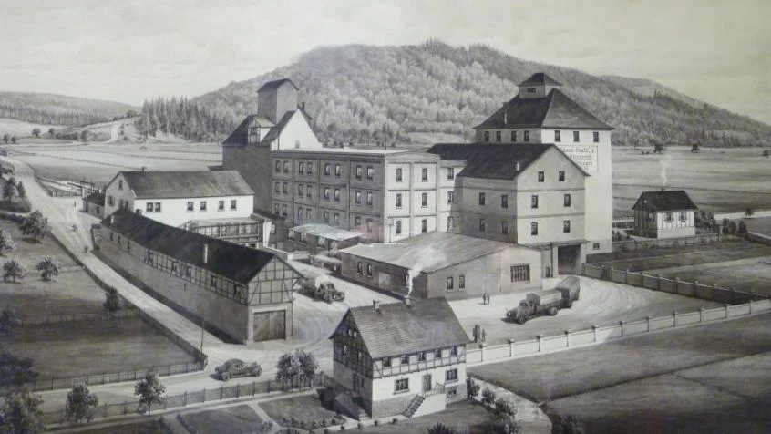 Historische Ansicht der Saakel-Mühle in Bischhausen
